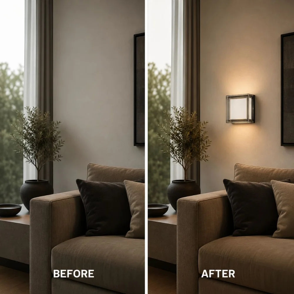 Modern led wall lamp square ip65 indoor outdoor sconce – view 5