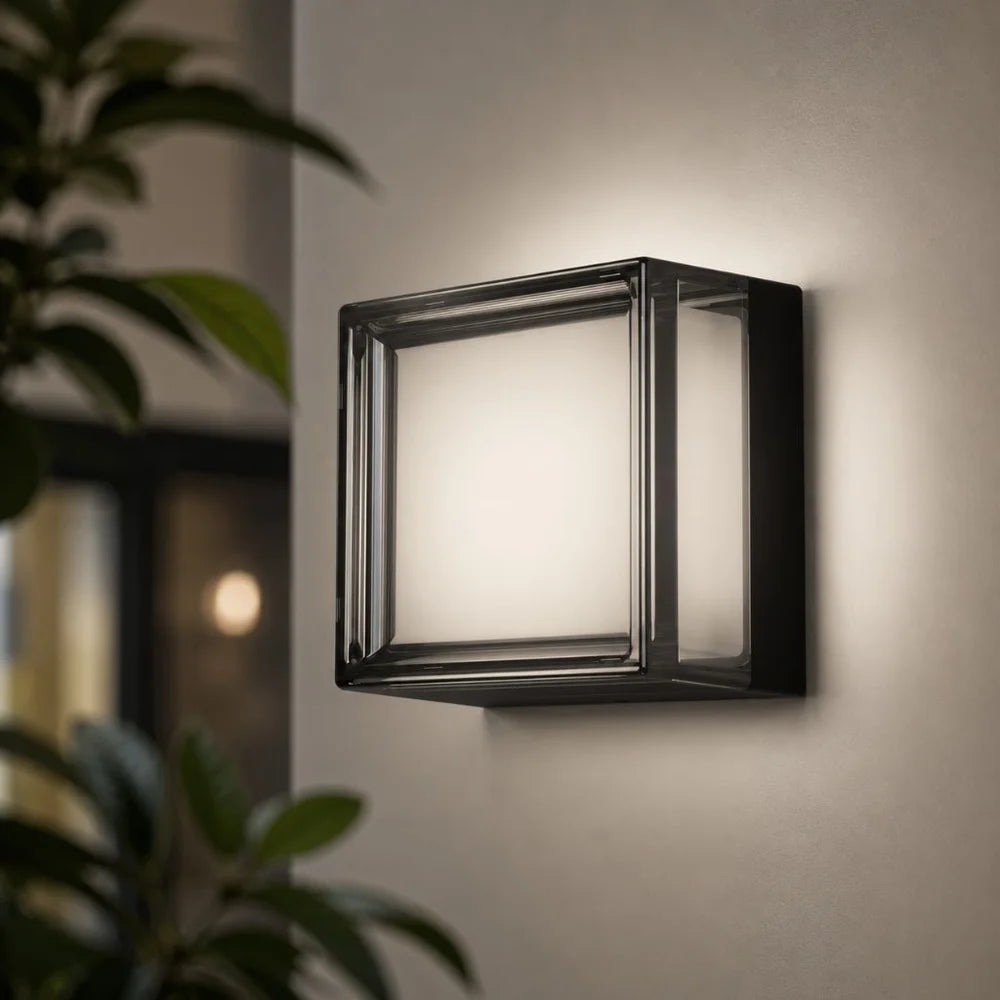 Modern led wall lamp square ip65 indoor outdoor sconce – view 10