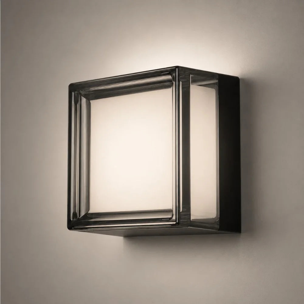 Modern led wall lamp square ip65 indoor outdoor sconce – view 11