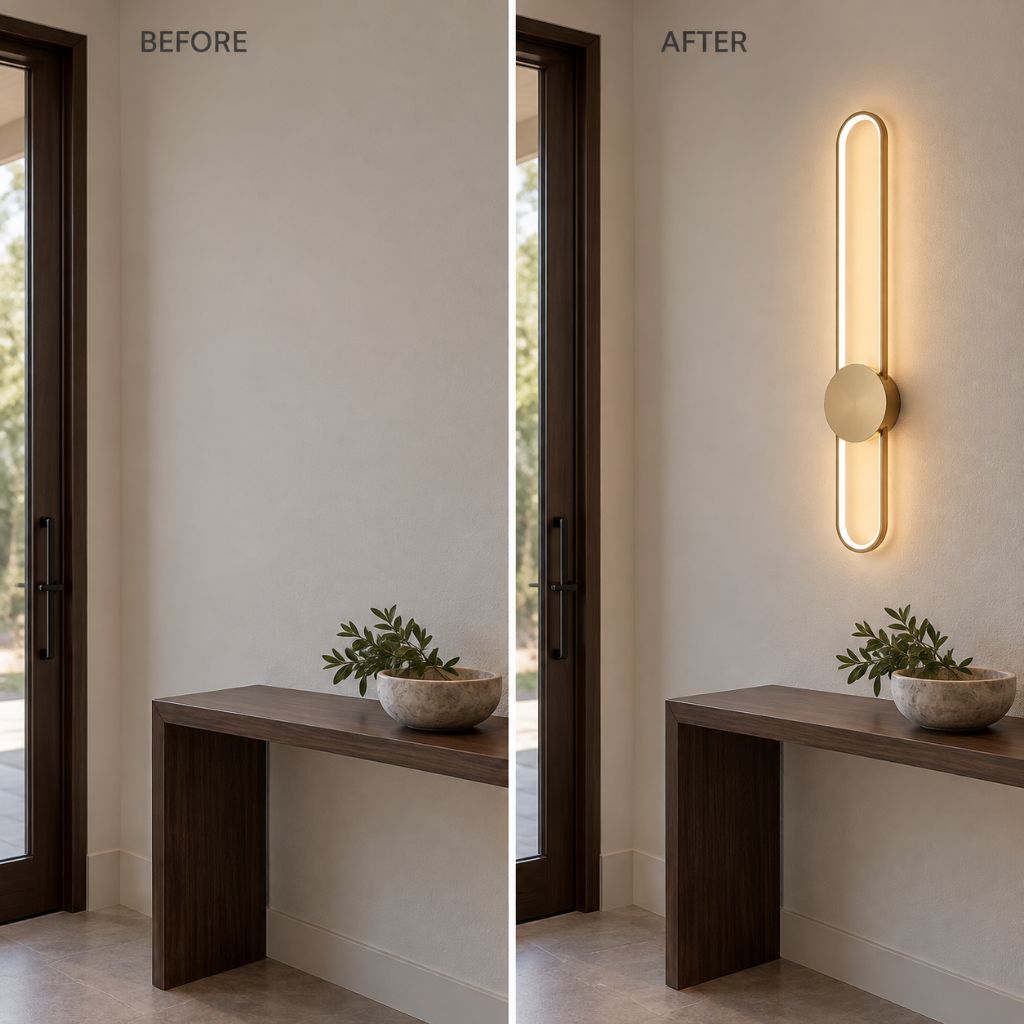 Modern Linear LED Wall Light with Silicone Diffuser