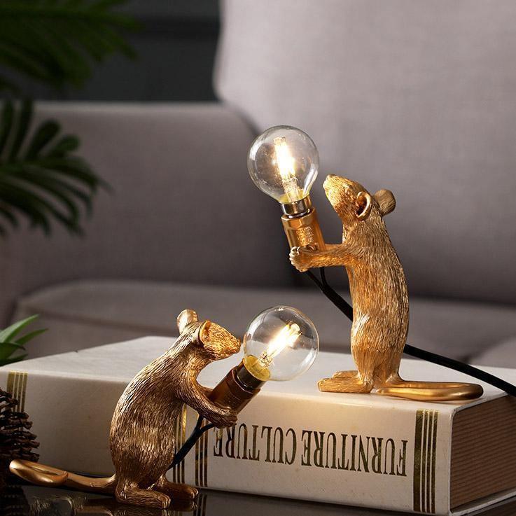 Modern Resin Mouse LED Night Light Lattea