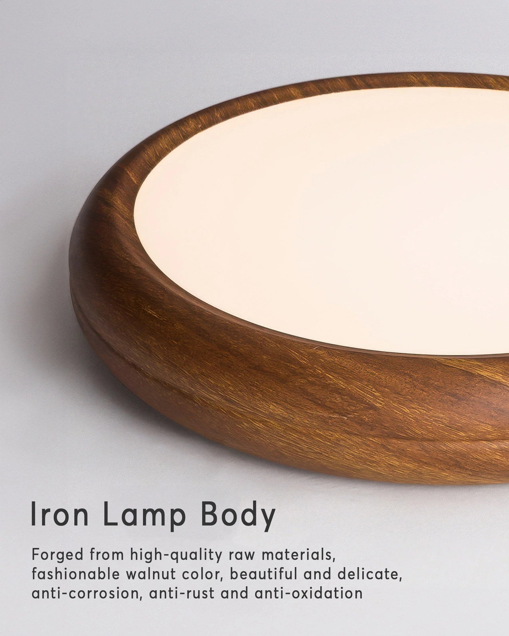 Modern Walnut LED Ceiling Light