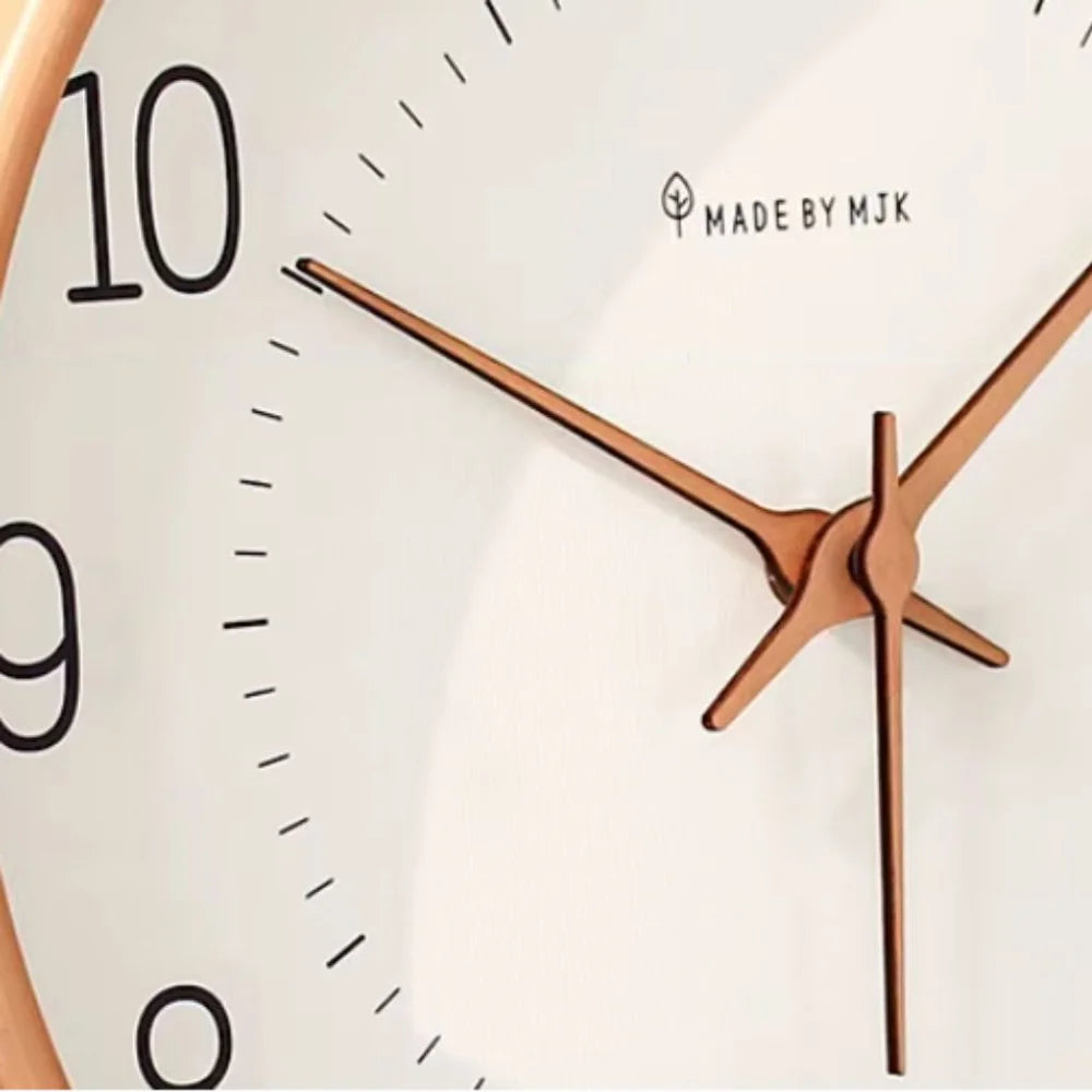 Modern wooden wall clock silent quartz - view 5