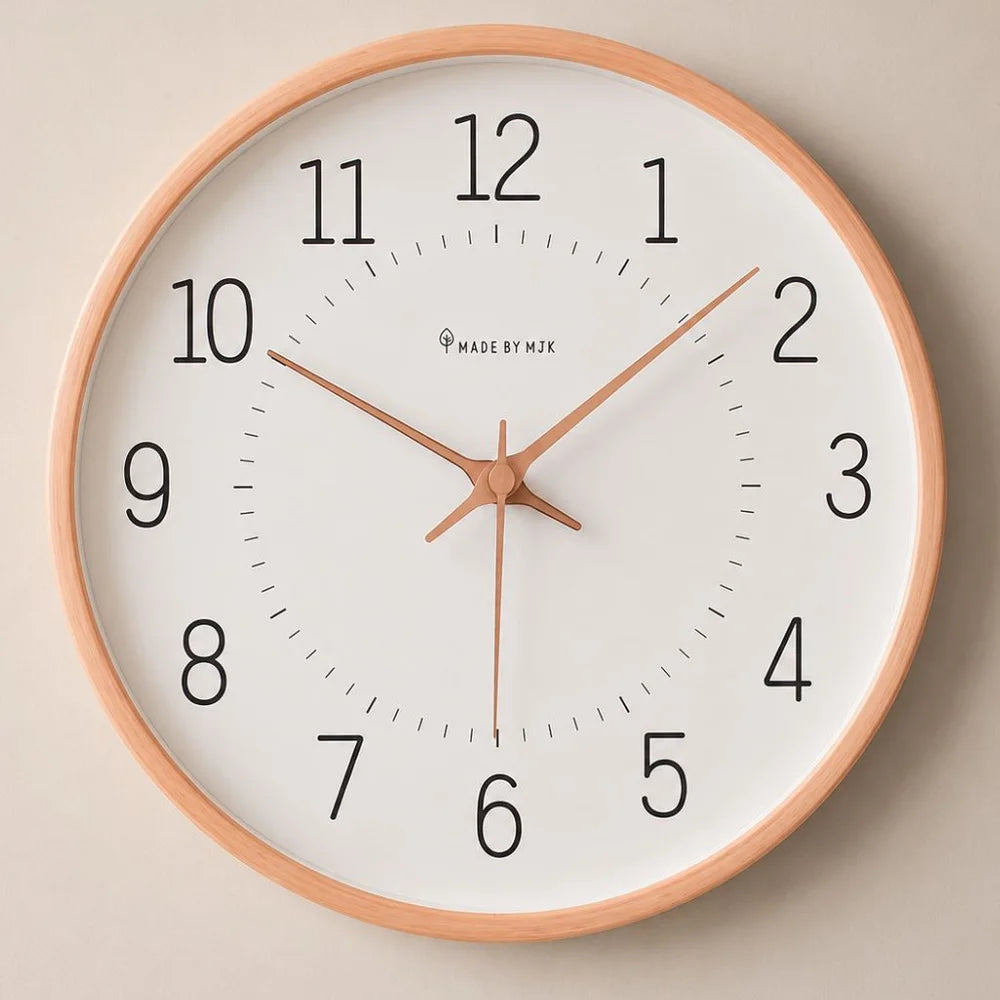 Modern wooden wall clock silent quartz - view 8