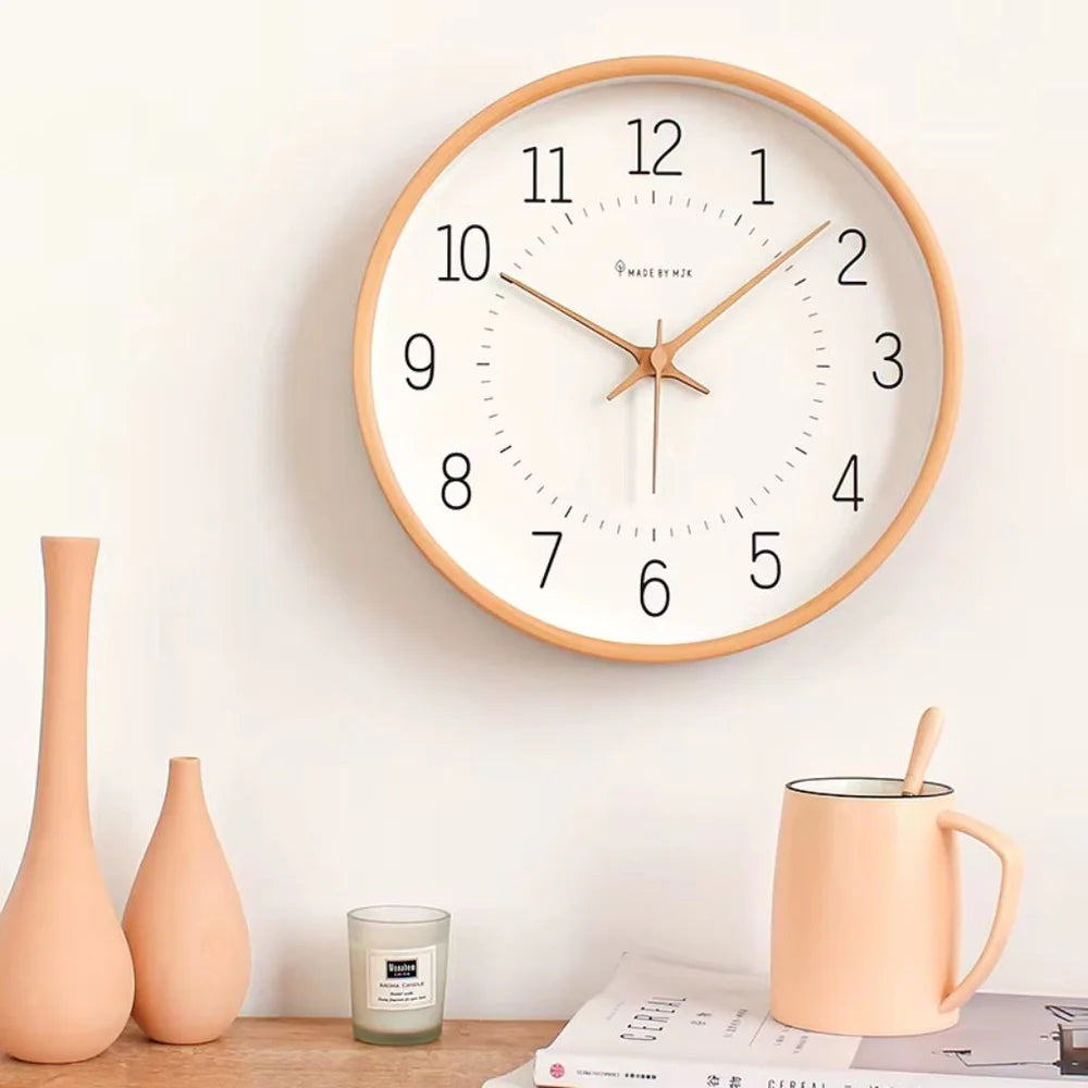 Modern wooden wall clock silent quartz - view 10