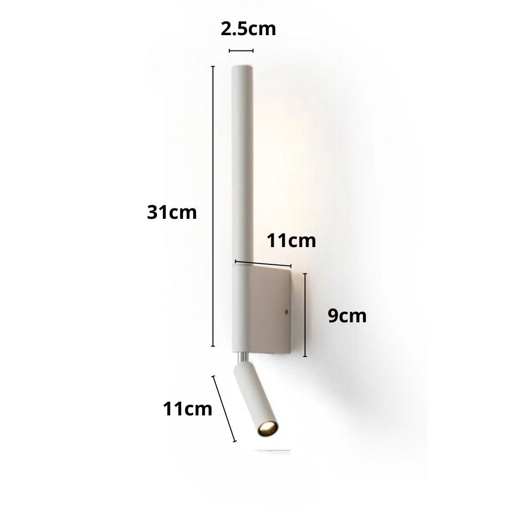 MoodLamp Bedside Wall Light with Adjustable Reading Spotlight - Lattea Global