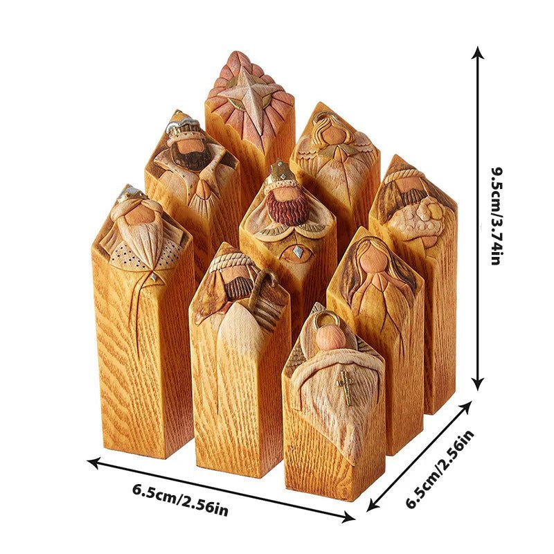 Nativity Pillar Statues | Handcrafted Decor - Lattea Global