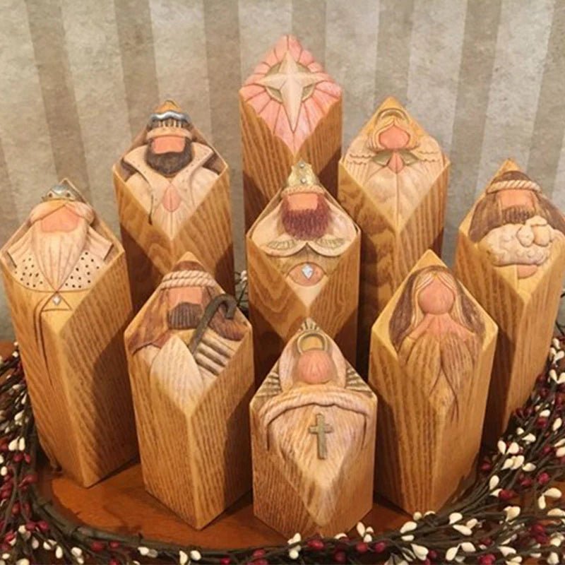 Nativity Pillar Statues | Handcrafted Decor - Lattea Global