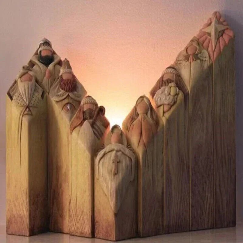Nativity Pillar Statues | Handcrafted Decor - Lattea Global