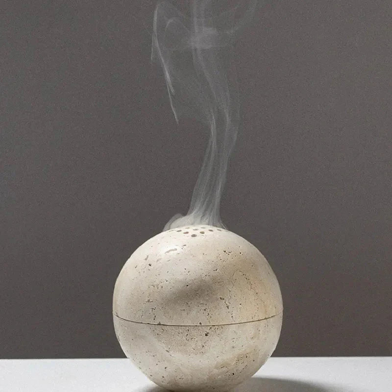 Natural Marble Incense Burner – Handcrafted Stone Design