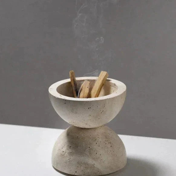 Natural Marble Incense Burner – Handcrafted Stone Design