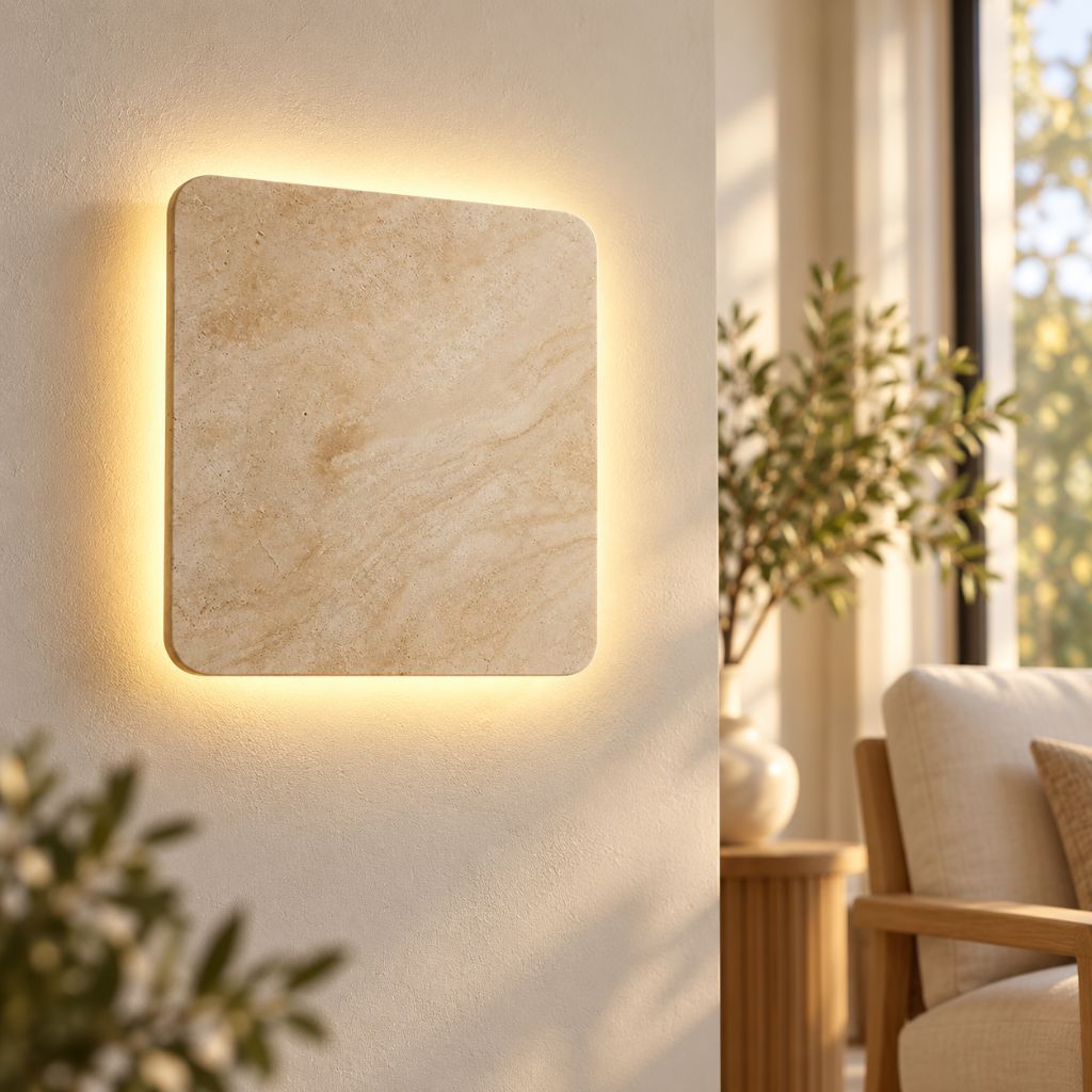 Natural Stone Square IP65 LED Wall Light