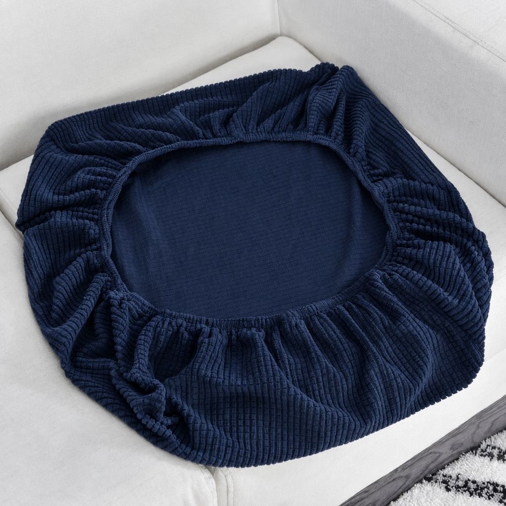Navy Blue Pet Friendly Stretch Sofa Cover Washable Furniture Protector - Lattea Global