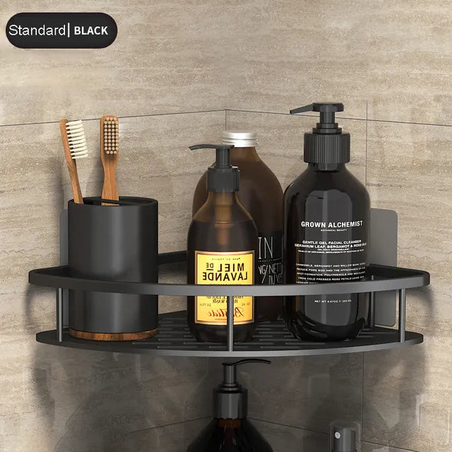 No-Drill Bathroom Corner Shelf – Stylish & Practical Shower Storage