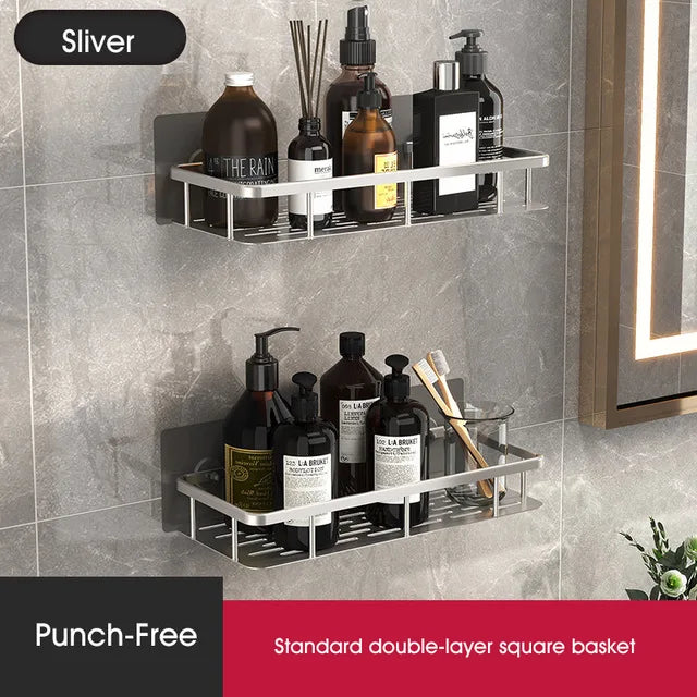 No-Drill Bathroom Corner Shelf – Stylish & Practical Shower Storage