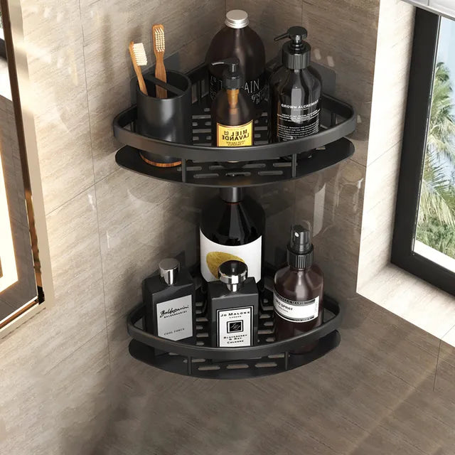 No-Drill Bathroom Corner Shelf – Stylish & Practical Shower Storage