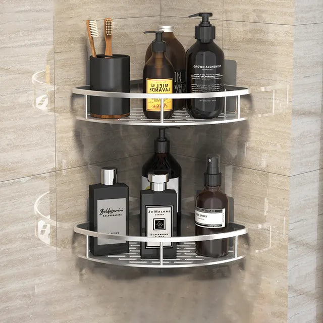 No-Drill Bathroom Corner Shelf – Stylish & Practical Shower Storage