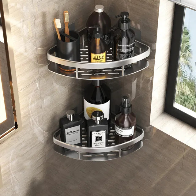 No-Drill Bathroom Corner Shelf – Stylish & Practical Shower Storage