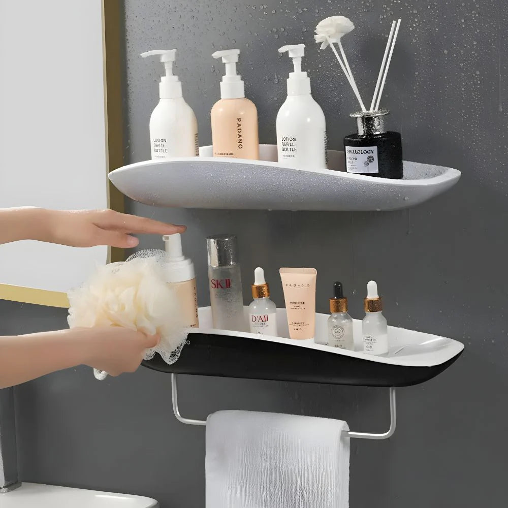 No-Drill Sleek Shower Shelf – Ideal for Shampoo & Cosmetic Organization