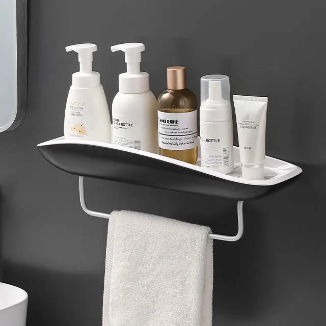 No-Drill Sleek Shower Shelf – Ideal for Shampoo & Cosmetic Organization