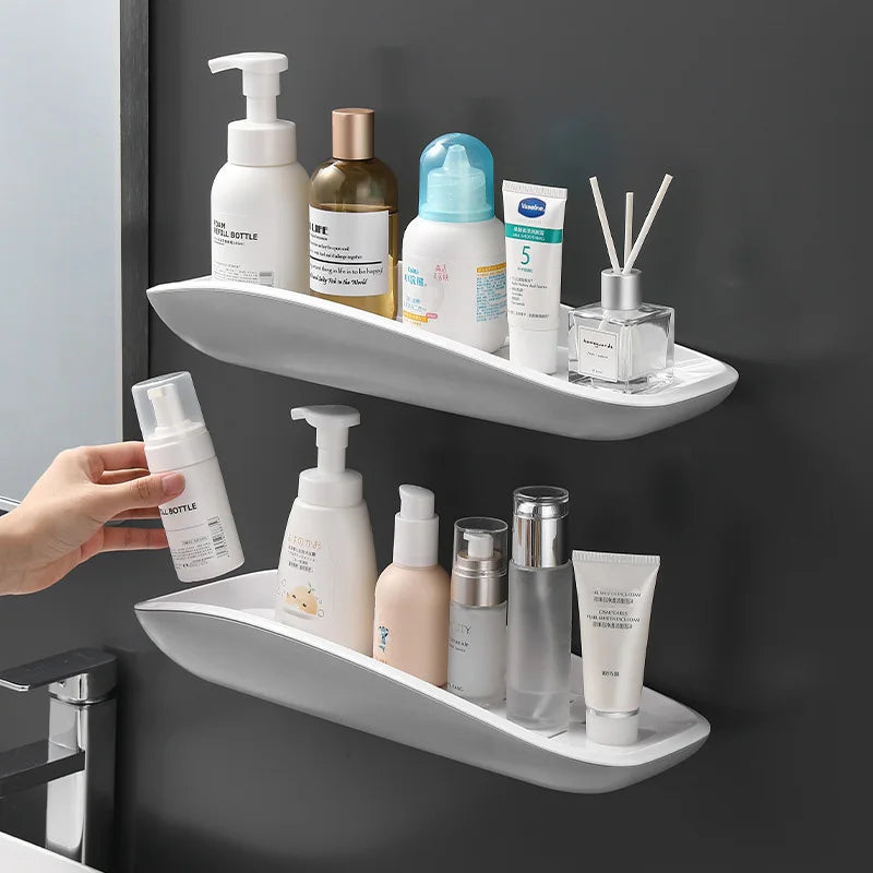 No-Drill Sleek Shower Shelf – Ideal for Shampoo & Cosmetic Organization