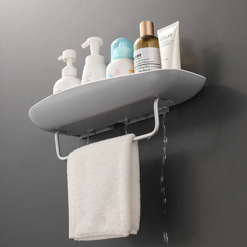 No-Drill Sleek Shower Shelf – Ideal for Shampoo & Cosmetic Organization