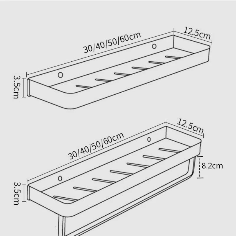 No-Drill Wall-Mounted Shower Shelf – Space-Saving Bathroom Storage