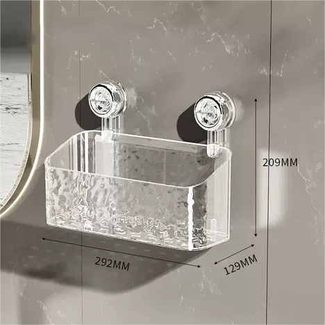 No-Drill Wall Storage – Strong Suction Cups for Heavy Bathroom