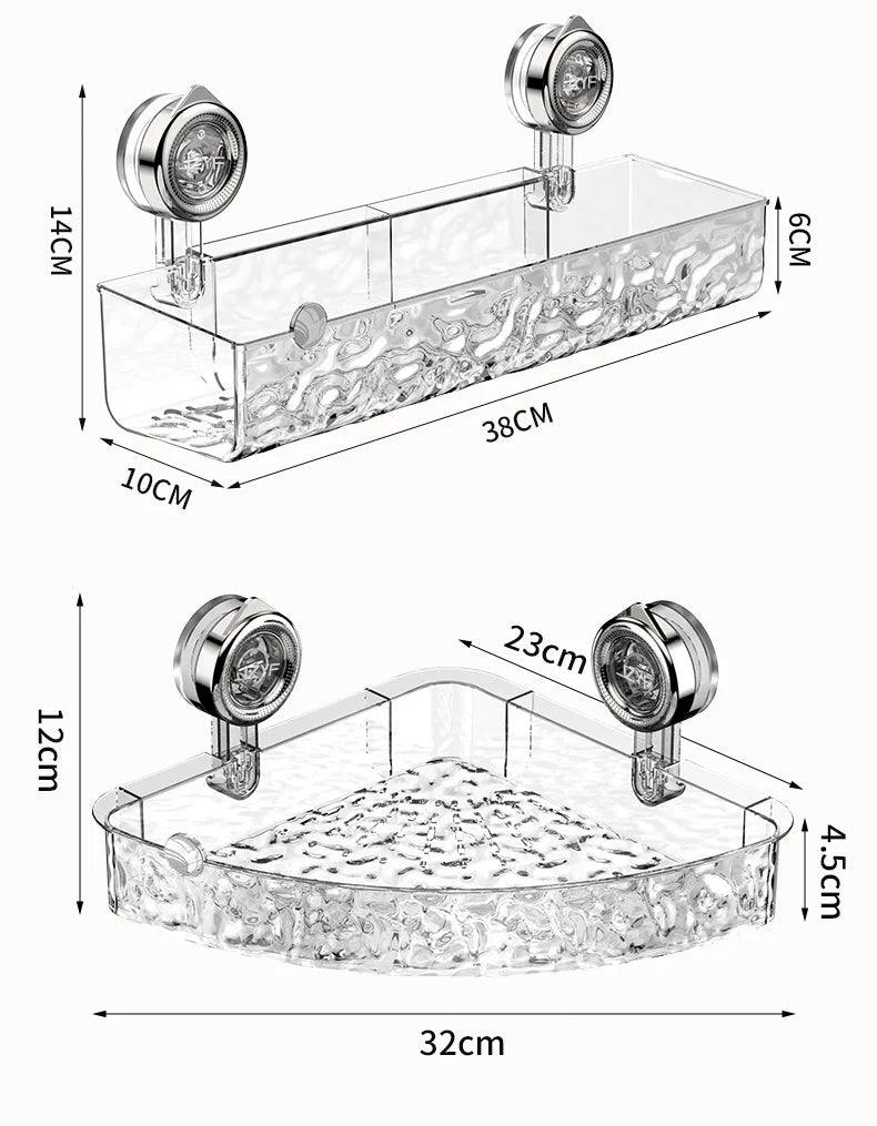 No-Drill Wall Storage – Strong Suction Cups for Heavy Bathroom