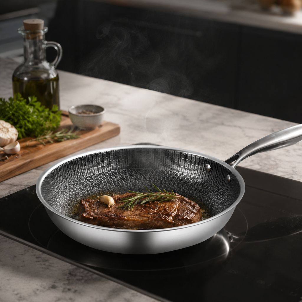 Non-Stick Stainless Steel Frying Pan by Lattea