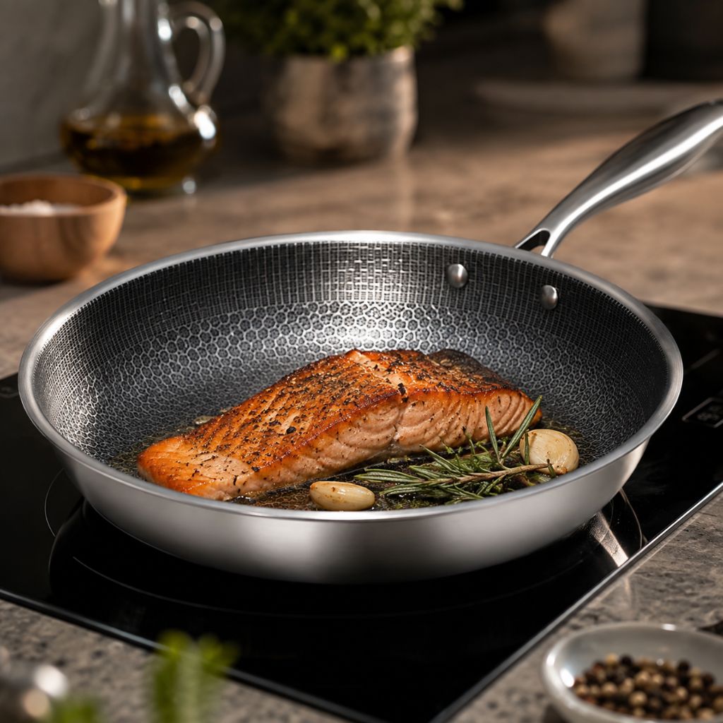 Non-Stick Stainless Steel Frying Pan by Lattea