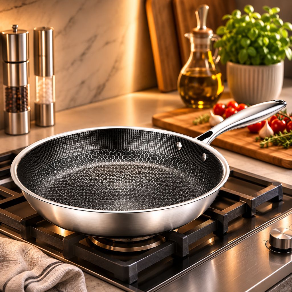 Non-Stick Stainless Steel Frying Pan by Lattea