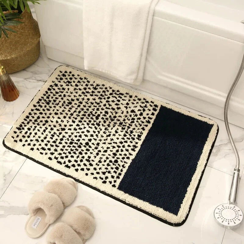 Nordic Abstract Bath Mat – Hand-Crafted