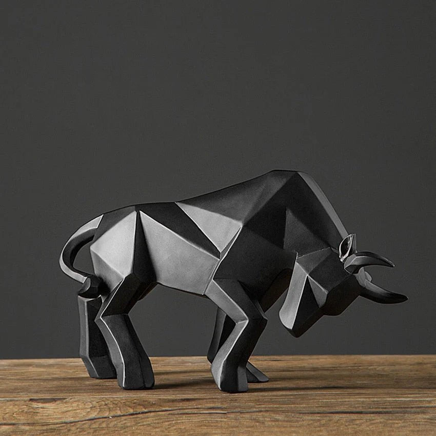 Nordic Bull Bold Resin Sculpture - Lattea Global