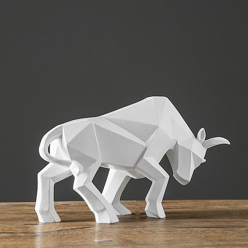 Nordic Bull Bold Resin Sculpture - Lattea Global