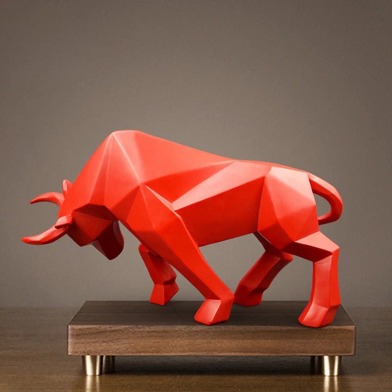 Nordic Bull Bold Resin Sculpture - Lattea Global