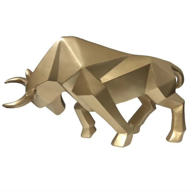 Nordic Bull Bold Resin Sculpture - Lattea Global