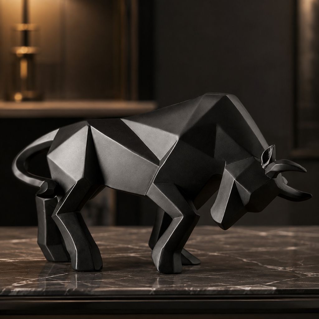 Nordic Bull Resin Sculpture
