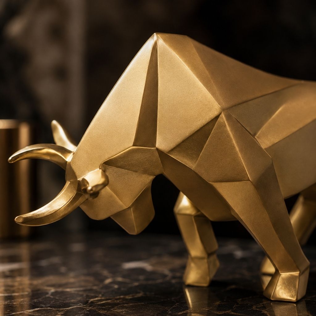Nordic Bull Resin Sculpture