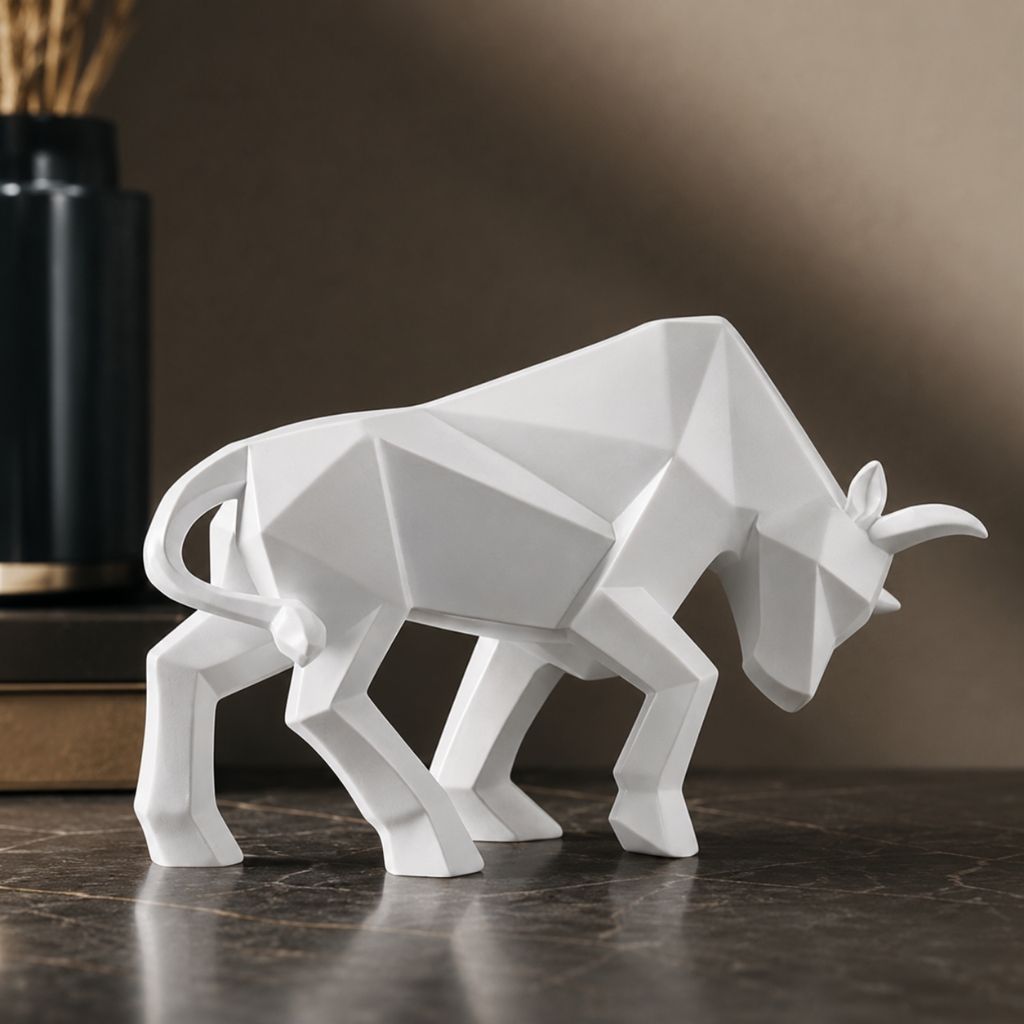 Nordic Bull Resin Sculpture