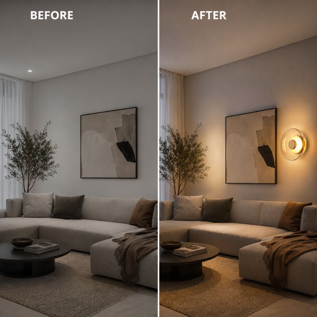 Nordic Glass Bowl Wall Lamp
