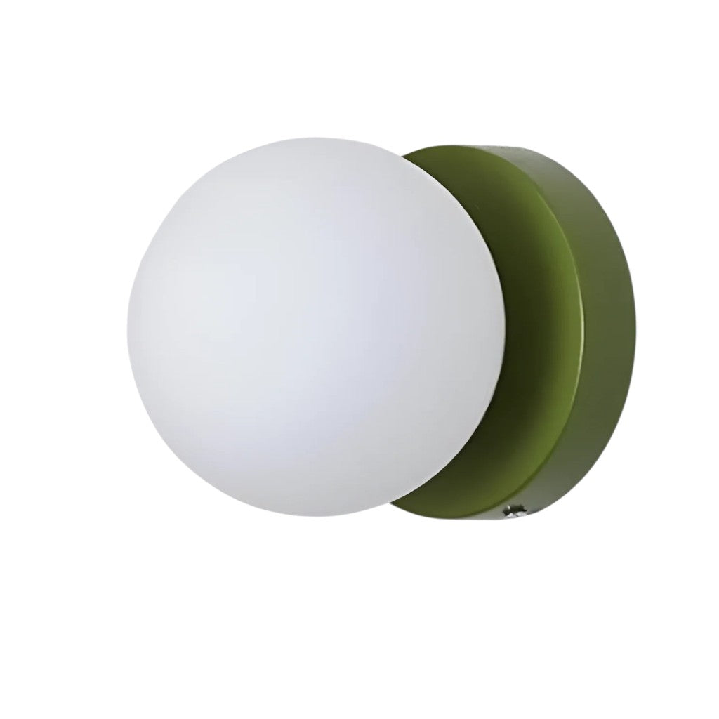 Nordic Round LED Iron Wall Lamp - Macaron Style