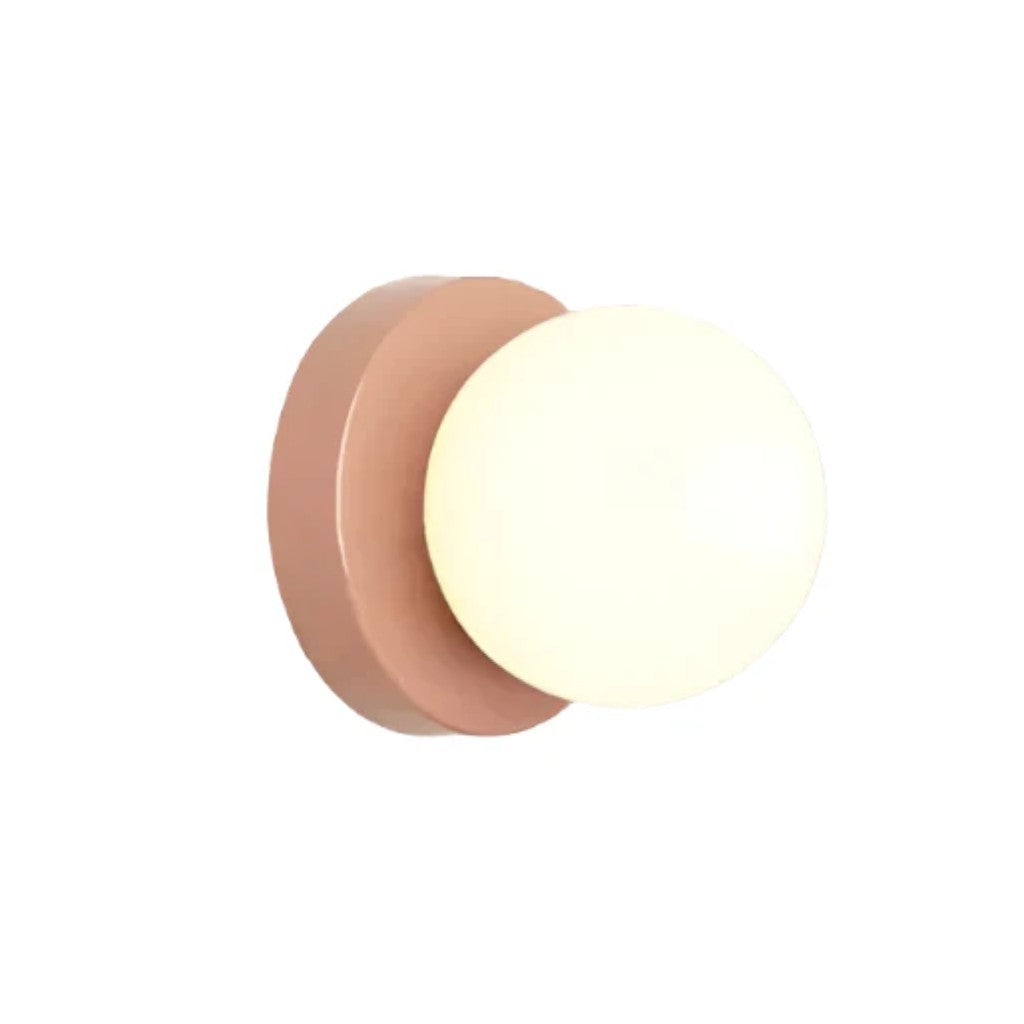 Nordic Round LED Iron Wall Lamp - Macaron Style