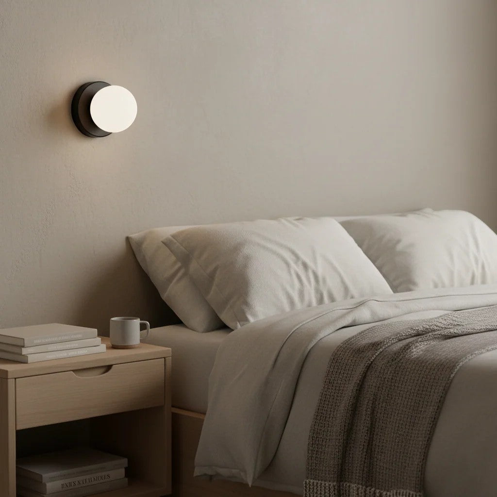 Nordic Round LED Iron Wall Lamp - Macaron Style