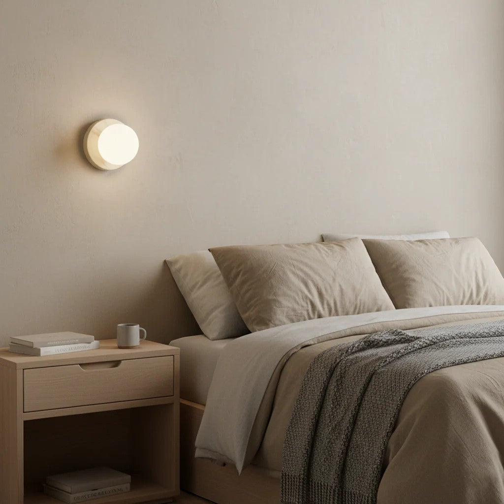 Nordic Round LED Iron Wall Lamp - Macaron Style