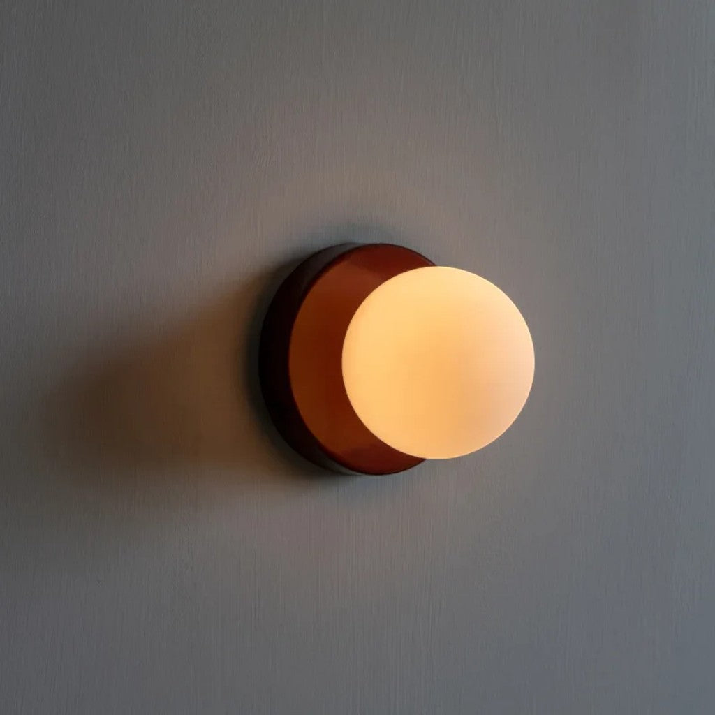Nordic Round LED Iron Wall Lamp - Macaron Style