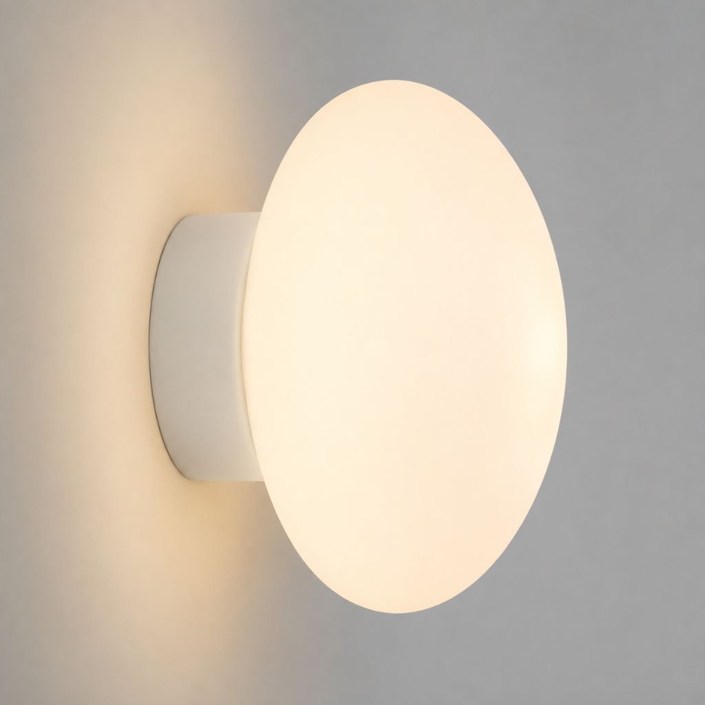 Nordic White Glass Orb Wall Sconce