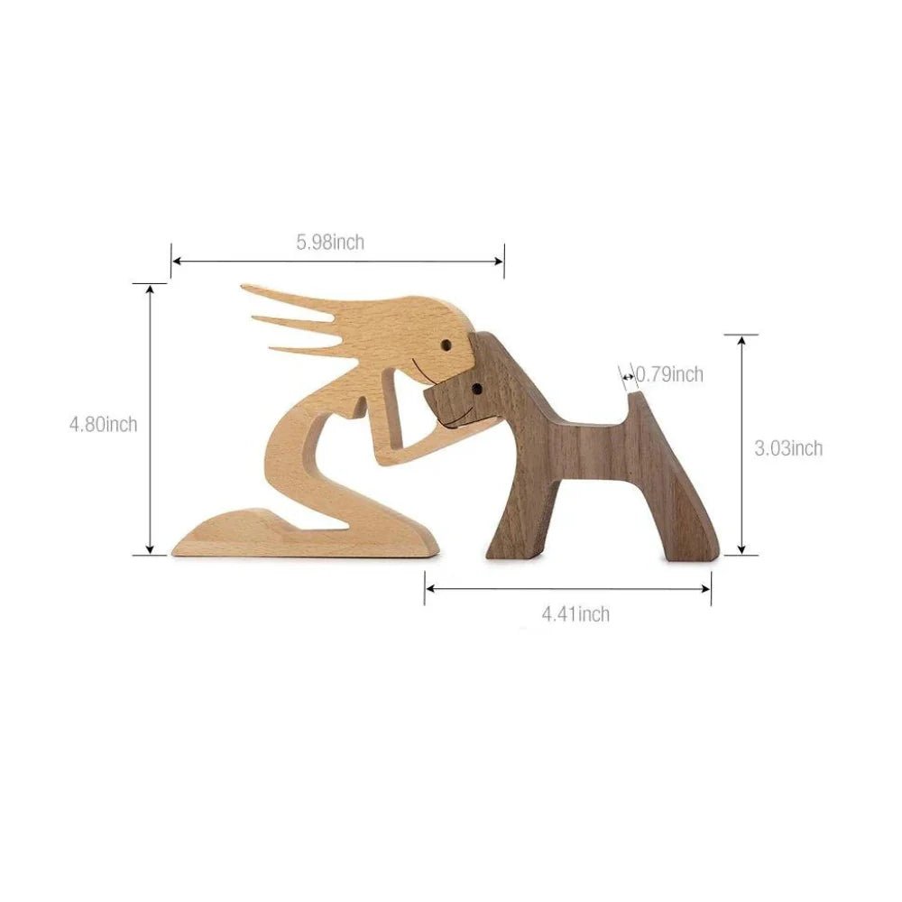 Nordic Wooden Dog Sculptures - Lattea Global
