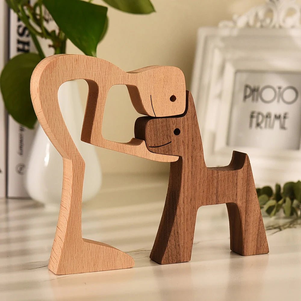 Nordic Wooden Dog Sculptures - Lattea Global
