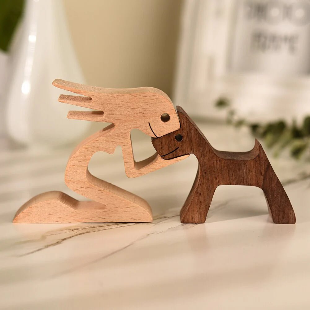 Nordic Wooden Dog Sculptures - Lattea Global